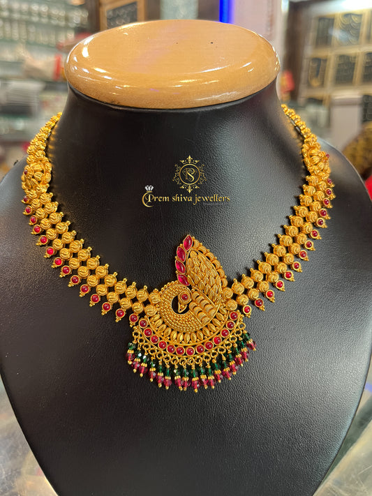 Silver Peacock Necklace 🦚